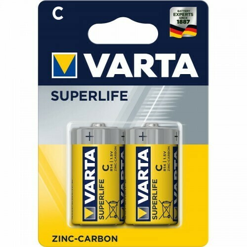 Pilhas 1.5V R14/ C - Varta SuperLife Zinc-Carbon [2 unid.]