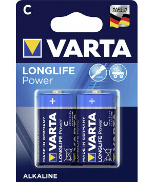 Pilhas 1.5V LR14/ C - Varta LongLife Power Alkaline [2 unid.]