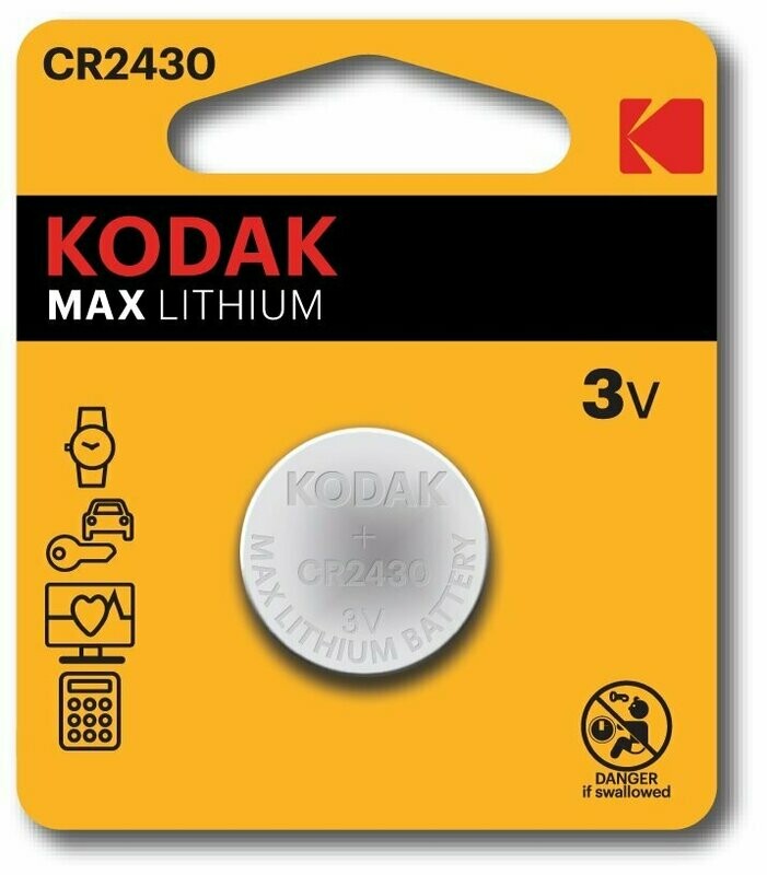 Pilha Lithium CR2430 3V - Kodak Max Lithium [1 unid.]
