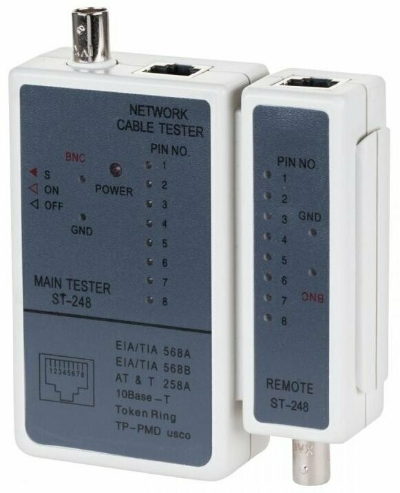 TESTADOR DE REDE - RJ45 - BNC - NAR0040