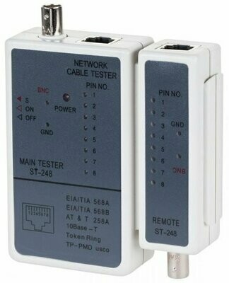TESTADOR DE REDE - RJ45 - BNC - NAR0040