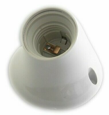 SUPORTE DE LAMPADA E27 C/ BASE PC INCLINADO (BRANCO) SUPORTE DE LAMPADA E27 C/ BASE PC INCLINADO (BRANCO)