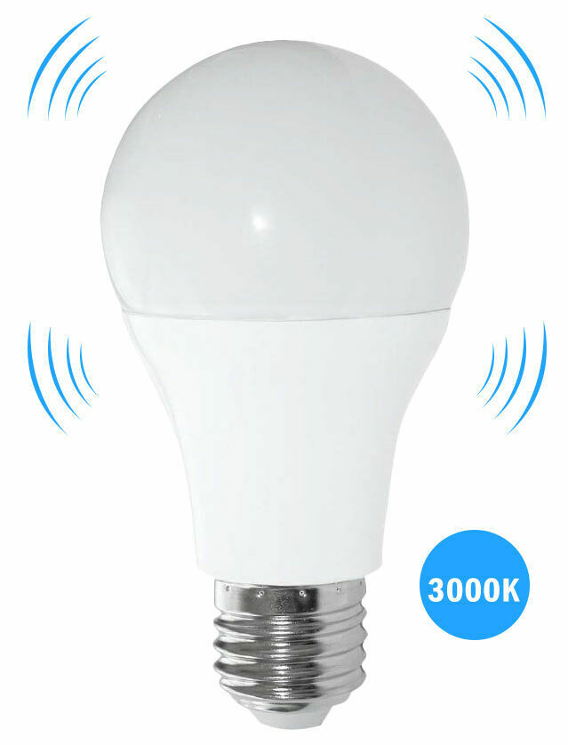 Lâmpada LED c/ Sensor de Movimento PIR 8W, 3000K, E27 - LUXTAR