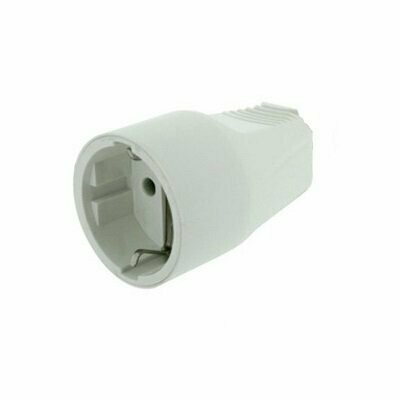 Ficha Schuko Fêmea 2P+T BR, Branca - CYLLUX