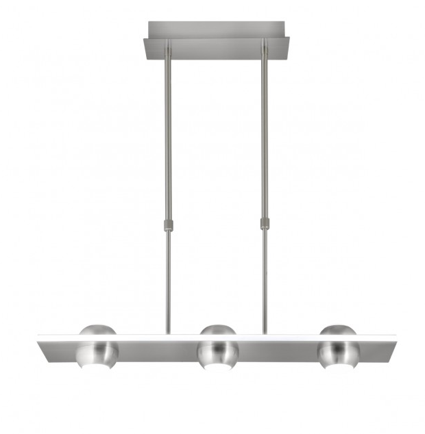 CANDEEIRO SUSPENSO COLEÇÃO FANTON 3L NIQUEL ACETINADO 36W 4000K 3420LM CANDEEIRO SUSPENSO COLEÇÃO FANTON 3L NIQUEL ACETINADO 36W 4000K 3420LM