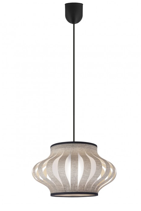 CANDEEIRO SUSPENSO COLEÇÃO JANA 1L PRETO 1X60W E-27