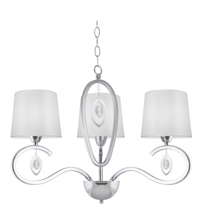 CANDEEIRO SUSPENSO COLEÇÃO MARIA 3L CROMADO 3X40W  E-14