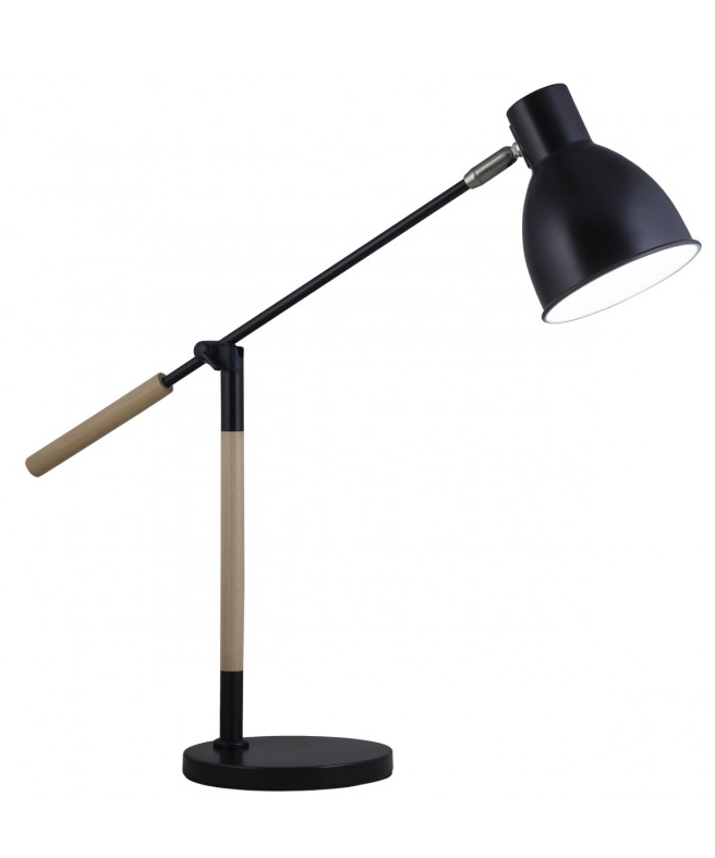 CANDEEIRO DE MESA RISTORI MADEIRA PRETA 1 X 60 W E-27