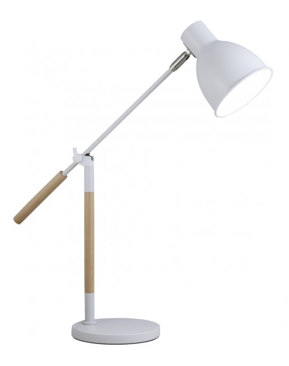 CANDEEIRO DE MESA RISTORI BRANCO-WOOD 1 X 60W E-27