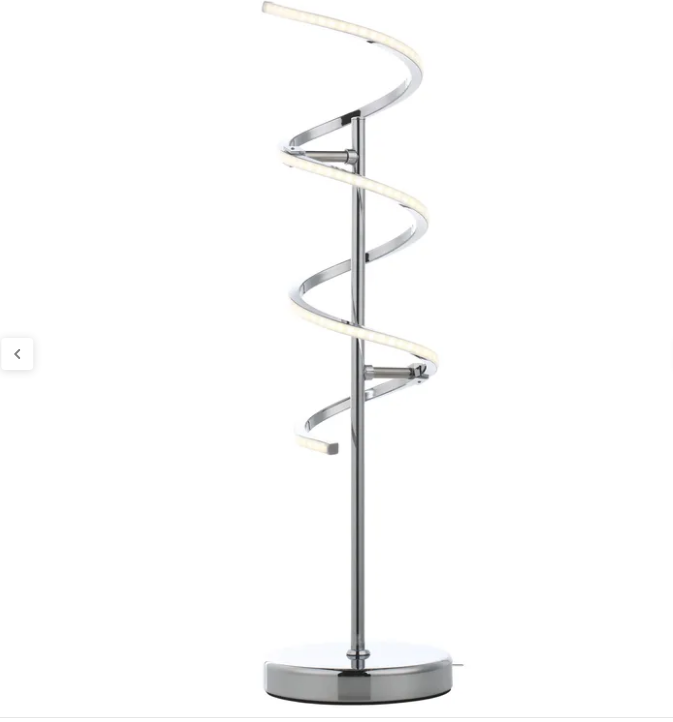 CANDEEIRO DE MESA SPIRY CROMADO LED 9W, 4000K, 6000LM CANDEEIRO DE MESA SPIRY CROMADO LED 9W, 4000K, 6000LM