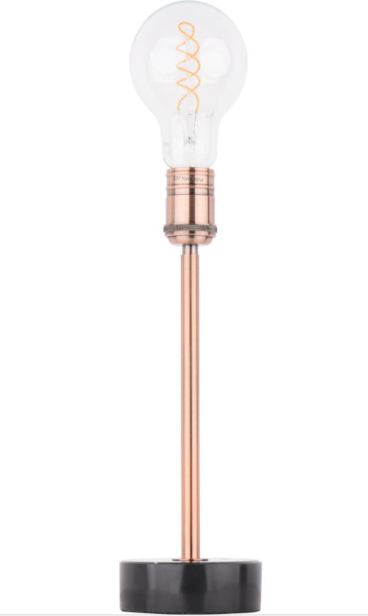 CANDEEIRO DE MESA BERLIN COBRE/PRETO 1X60W CANDEEIRO DE MESA BERLIN COBRE/PRETO 1X60W