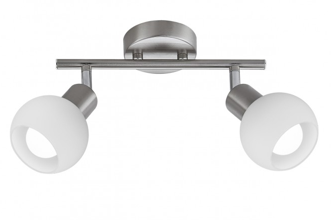 CANDEEIRO DE TETO OPAL NICKEL SATIN STRIP 2 LIGHTS X 40W E-14 CANDEEIRO DE TETO OPAL NICKEL SATIN STRIP 2 LIGHTS X 40W E-14