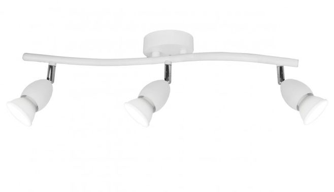 CANDEEIRO DE TETO BALA WHITE STRIP 3 LIGHTS X 50W GU-10