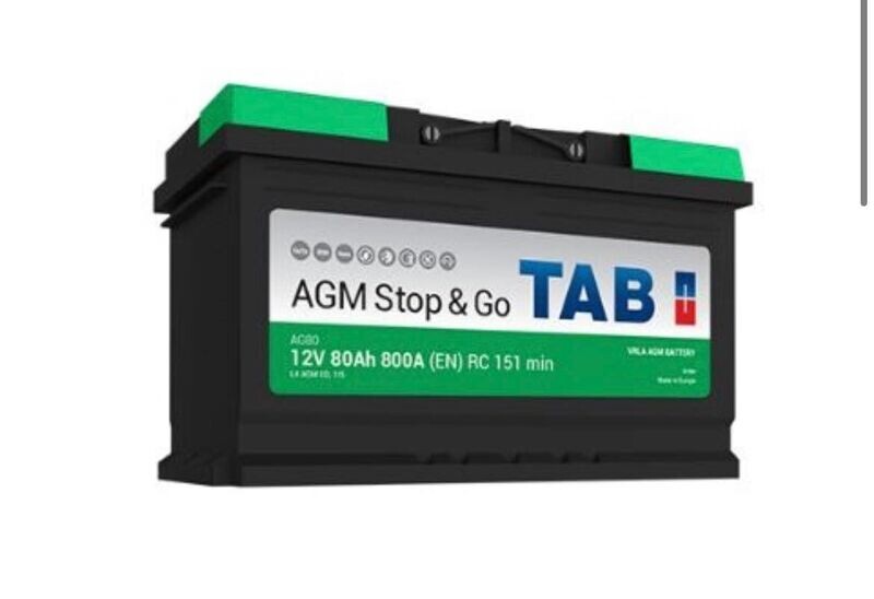 Bateria AGM STOP¶GO p/Automóvel, 12V, 80Ah(315X175X190mm)