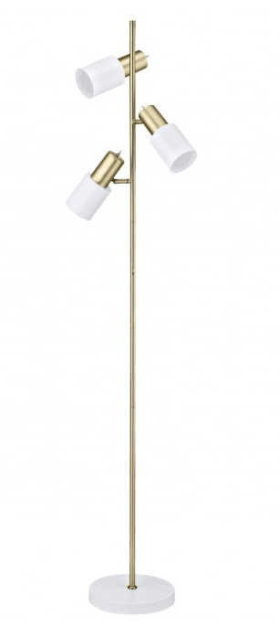 CANDEEIRO DE PÉ 3LMAENA BRANCO-DOURADO 3 X 40W E-14