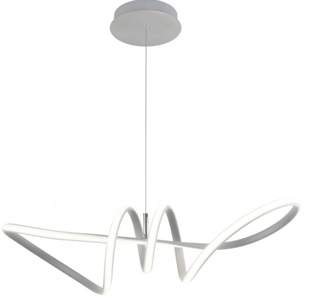 CANDEEIRO SUSPENSO LED PRATA 60W 5700LM 4000K