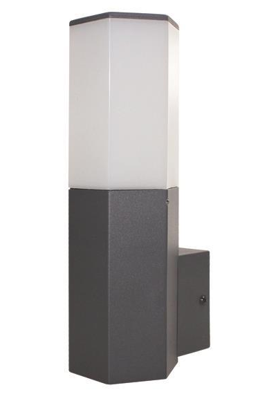 APLIQUE  DE PAREDE HEXÁGONO Ε27 70X100X250 IP54 CINZA