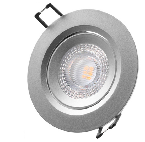 DOWNLIGHT LED REDONDO DE ENCASTRAR 5W ARO CROMADO Ø9cm