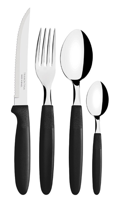 FAQUEIRO DE 25 PEÇAS IPANEMA PRETO TRAMONTINA