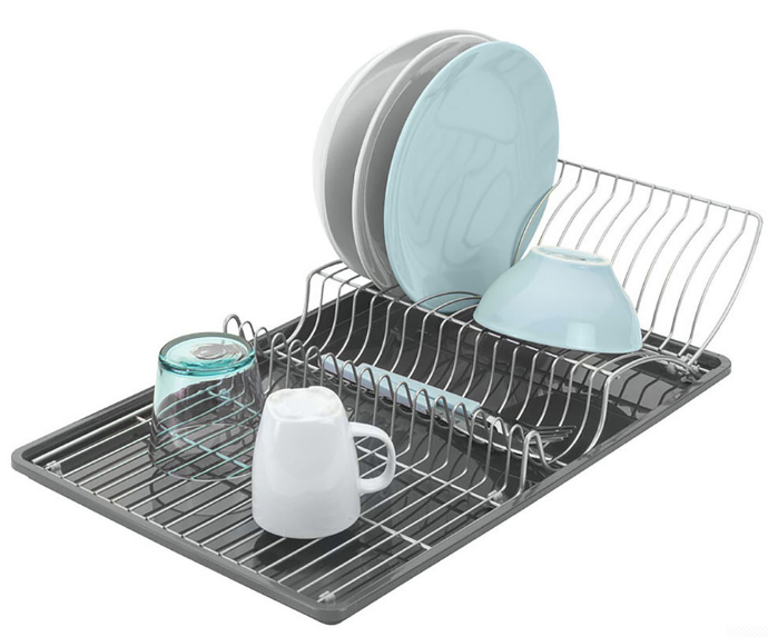 ESCORREDOR DE LOUÇA COM ABA ABATÍVEL "WING-TEX" 50x31x11cm METALTEX