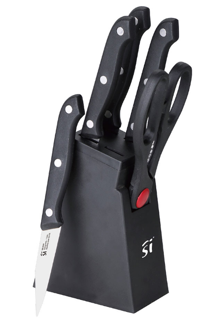 JOGO DE 6 PEÇAS FACAS DE COZINHA + TACOMA INOX SG-4181 SAN IGNACIO