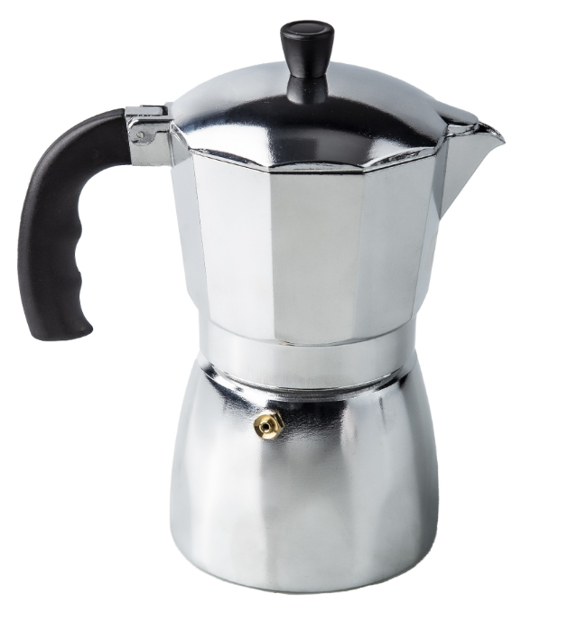 CAFETEIRA DE ALUMÍNIO SUPREME CINZA CAPACIDADE 3 XÍCARAS