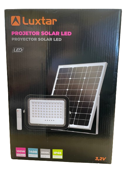 PROJETOR LED SOLAR C/COMANDO E SENSOR MOVIMENTO