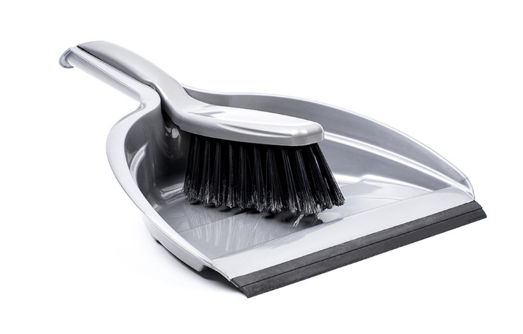 ESCOVA + PÁ  COM LÂMINA DE BORRACHA