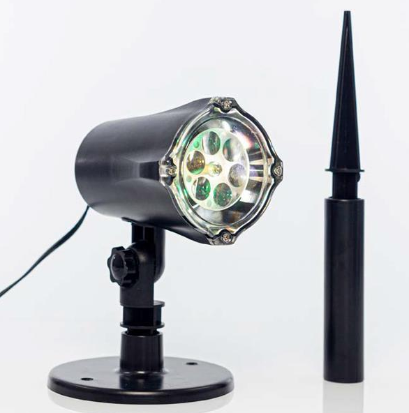 PROJETOR LED, COM PROGRAMA, COM DESENHOS DE NATAL COLORIDOS, 8x11,5x33,5cm, IP44