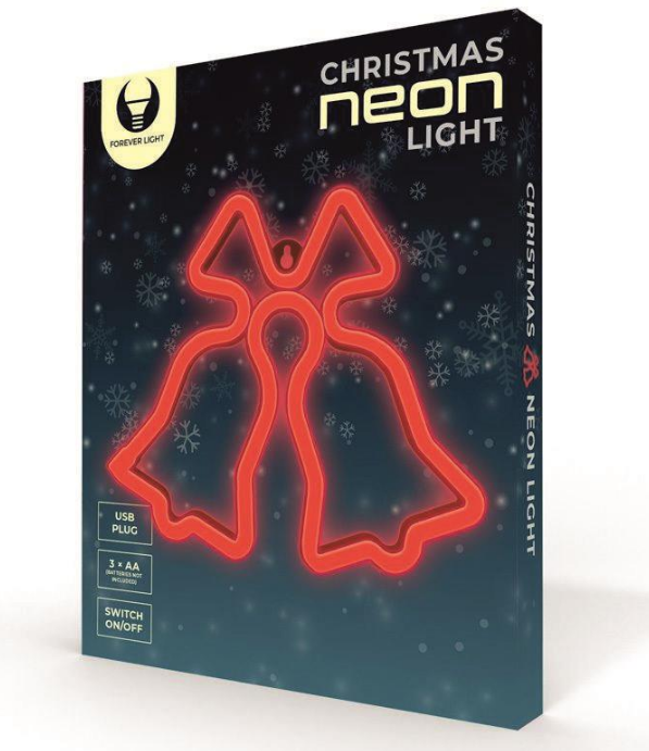 Luz LED Neon Em Forma de Sinos De Natal
