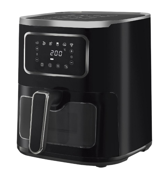 AIR FRYER DIGITAL PRETA SEM ÓLEO 5L COM JANELA KÜKEN