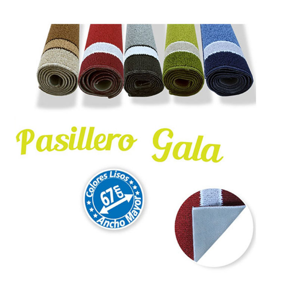 TAPETE ROLO CORREDOR GALA 100x67cm CORES SORTIDAS HIDALGO