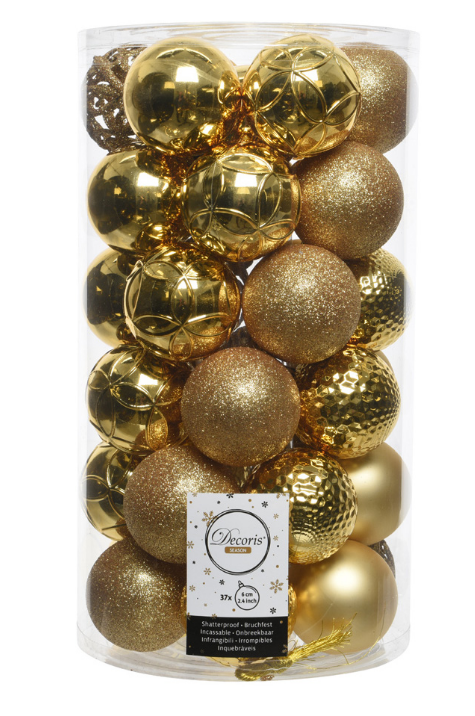 BOLAS DOURADAS DECORATIVAS PARA ÁRVORE UNIDADE