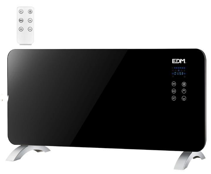 AQUECEDOR CONVECTOR COM FRONTAL DE VIDRO 1500W EDM AQUECEDOR CONVECTOR COM FRONTAL DE VIDRO 1500W EDM