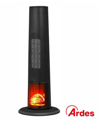 Aquecedor Cerâmico Torre 2000W C/ Efeito Chama ARDES Aquecedor Cerâmico Torre 2000W C/ Efeito Chama ARDES
