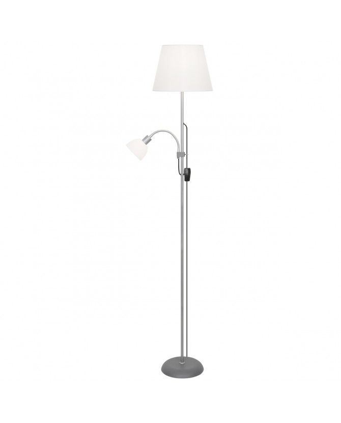 CANDEEIRO DE PÉ SILVER LIVING LAMP FOOT LAMP 1 X 60W E-27 + 1 X 40W E-14 CANDEEIRO DE PÉ SILVER LIVING LAMP FOOT LAMP 1 X 60W E-27 + 1 X 40W E-14