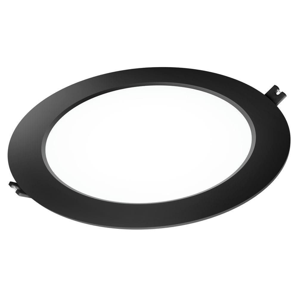 LED DOWNLIGHT PC REDONDO PRETO 18W FRIO