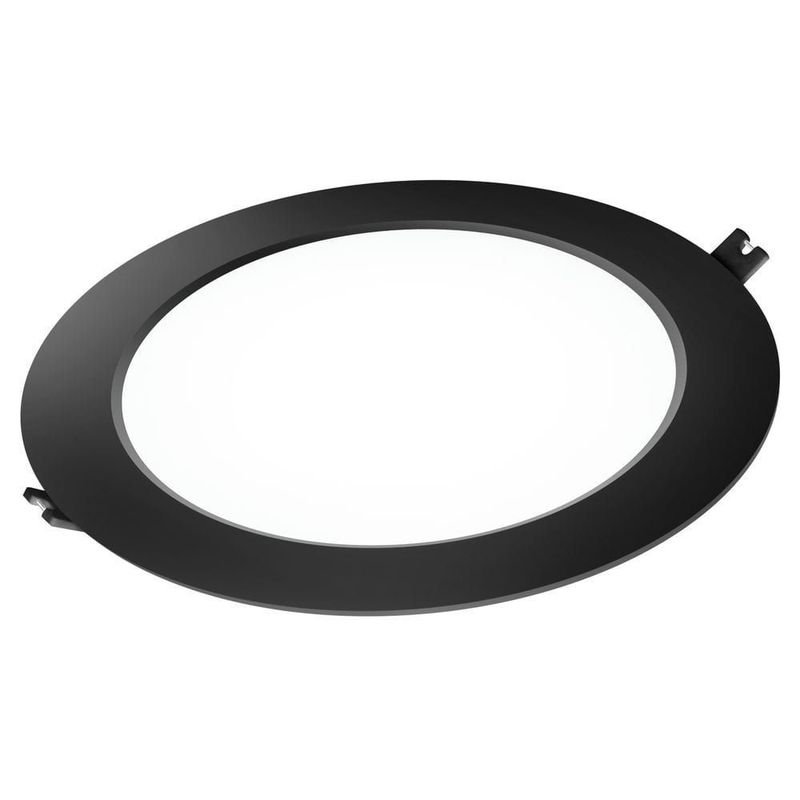 LED DOWNLIGHT PC REDONDO PRETO 18W FRIO