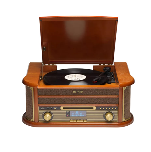 Rádio Retro DAB+/FM/CD (Castanho) - DENVER