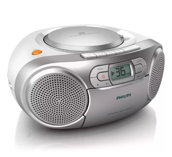 Rádio Portátil FM/CD/Cassete (Cinzento) - PHILIPS