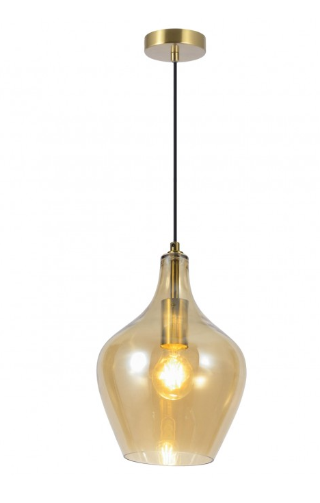 CANDEEIRO DE TETO AINA - ÂMBAR 1 X 60W E-27