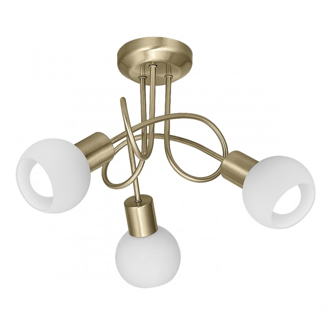 CANDEEIRO DE TETO 3L COURO OPALA 3 X 40W E-14