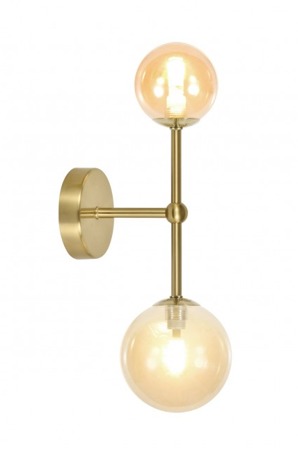 APLIQUE DE PAREDE GALAXY ÂMBAR DOURADO 2 X 28W G-9 APLIQUE DE PAREDE GALAXY ÂMBAR DOURADO 2 X 28W G-9