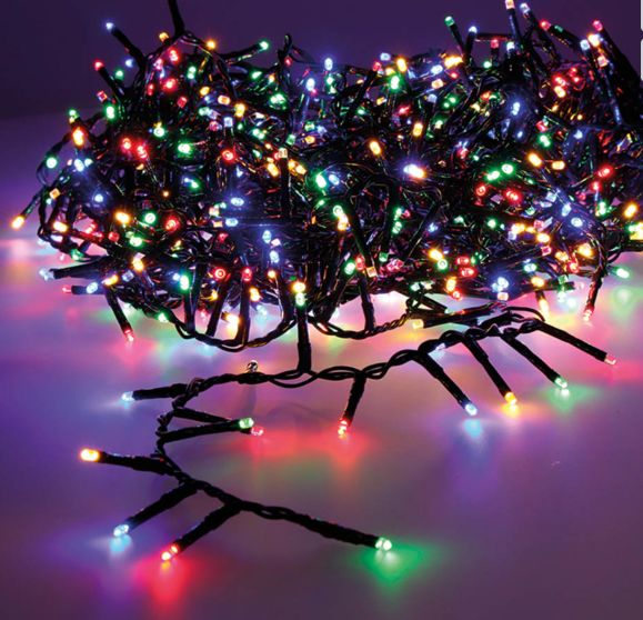 GRINALDA LED COMPACT INTERMITENTE MULTICOR 500 LEDS IP44 CABO VERDE 16m