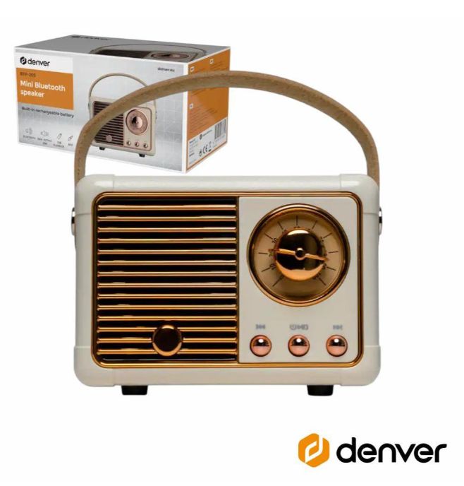 Coluna Bluetooth 30W Bluetooth 5.0 Branco DENVER