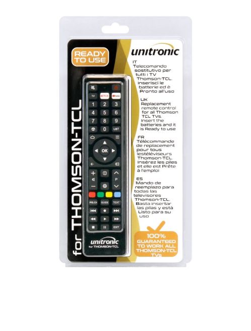 Comando Universal Dedicado p/ TVs LCD THOMSON E TCL - UNITRONIC