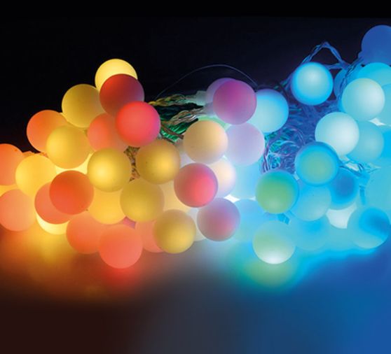 GRINALDA 80 LEDS, MULTICOLOR, CORES VIVAS, EXTERIOR, 16 m