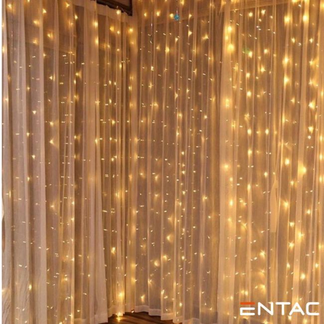 Luzes de Natal 150 LED Cortina 1.5x1.5m ENTAC Luzes de Natal 150 LED Cortina 1.5x1.5m ENTAC