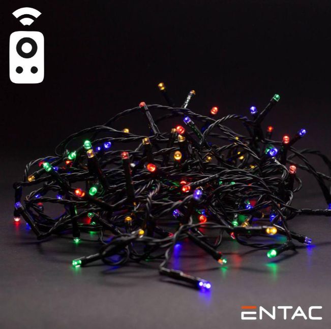 Luzes de Natal 50 LED Multicor Comando IR a pilhas 5m Luzes de Natal 50 LED Multicor Comando IR a pilhas 5m