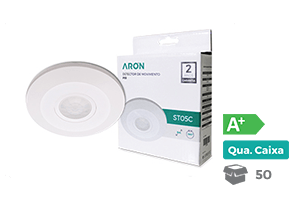 DETECTOR DE MOVIMENTO PIR SLIM 360º SUPERFÍCIE/ TECTO - ST05C - ARON LIGHT